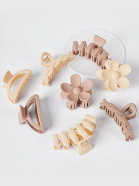 8PCS Hair Clips for Women, Cute Claw Clips Set for Thick Thin Hair